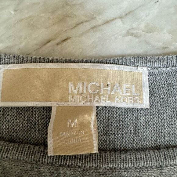 Michael Kors cotton blend sweater tunic size M gray - Picture 4 of 7